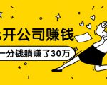 0元开公司赚钱，不花一分钱几天躺赚了30多万，详细操作流程！-易得个人分享