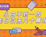 清和行记引流训练营：小白不到一周便能日引流几十精准粉-易得个人分享