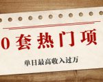 30套热门项目：单日最高收入过万 (网赚项目、朋友圈、涨粉套路、抖音、快手)等-易得个人分享