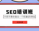 SEO培训班课程，手把手教你做出一个权重6的例站，价值8000元-易得个人分享