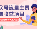 公众号流量主暴利撸收益项目，空闲时间操作单人月入过万-易得个人分享