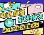 大鹏·电商直播带货课，系统学习直播带货各环节技巧和套路-易得个人分享