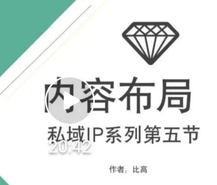 比高私域IP流量变现视频课，6个月10W粉，2235付费会员【完结】-易得个人分享