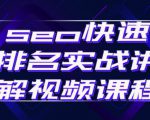 seo快速排名实战讲解视频课程,揭秘seo快排原理-易得个人分享