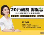 叶小鱼21天短视频文案拆书营，学完轻松搞定各类书单短视频文案-易得个人分享