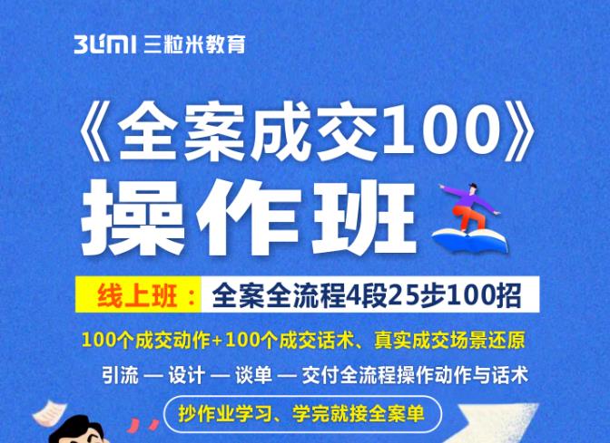 《全案成交100》全案全流程4段25步100招，操作班-易得个人分享