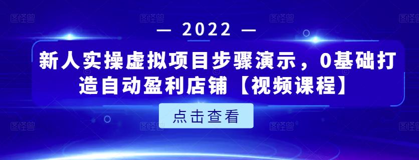 新人实操虚拟项目步骤演示，0基础打造自动盈利店铺【视频课程】-易得个人分享