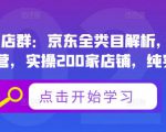 贝千电商店群:京东全类目解析,京东店群专业运营,实操200家店铺,纯实战经验-易得个人分享