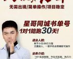 星哥同城教育书单号课程,无需出境简单操作项目稳定-易得个人分享