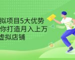 拆解虚拟项目5大优势，0基础教你打造月入上万虚拟店铺（无水印）-易得个人分享