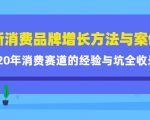 新消费品牌增长方法与案例精华课:20年消费赛道的经验与坑全收录-易得个人分享