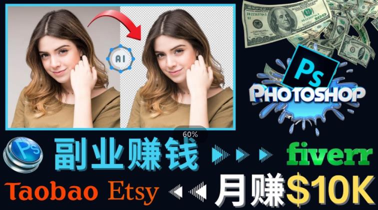 掌握PS修图技能，月赚5000美元以上–利用Adobe Photoshop赚钱的3种途径-易得个人分享