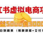 小红书虚拟电商项目：从小白到精英 月收益5000到30000 (视频课程+交付手册)-易得个人分享