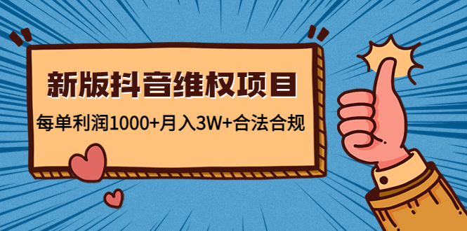 新版抖音维全项目：每单利润1000+月入3W+合法合规-易得个人分享