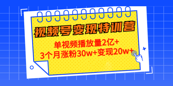 21天视频号变现特训营：单视频播放量2亿+3个月涨粉30w+变现20w+（第14期）-易得个人分享
