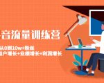 美业抖音流量训练营:从0到10w+粉丝 让你的门店用户增长+业绩增长+利润增长-易得个人分享
