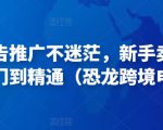 亚马逊广告推广不迷茫，新手卖家产品运营入门到精通（恐龙跨境电商）-易得个人分享