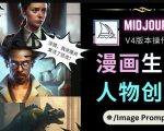 Midjourney V4版本操作教程：2个简单参数，完成漫画生成，人物创建-易得个人分享