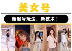 2023抖音快手短视频美女号课程制作玩法教程，美女号搬运新起号玩法，新技术（素材+教程）-易得个人分享