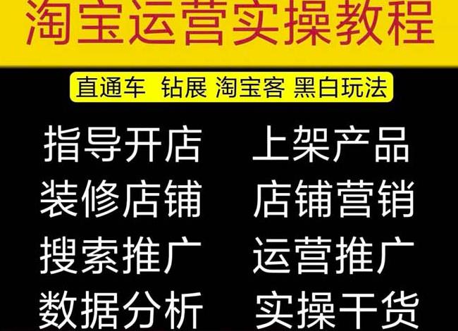2023淘宝开店教程0基础到高级全套视频网店电商运营培训教学课程-易得个人分享