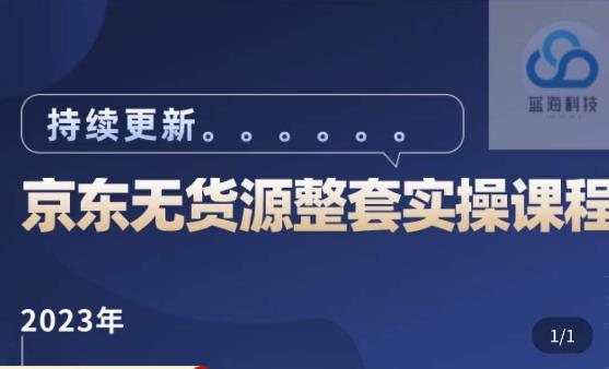 蓝七·2023京东店群整套实操视频教程，京东无货源整套操作流程大总结，减少信息差，有效做店发展-易得个人分享