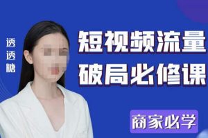 2023最新透糖短视频流量破局必修课——商家必学-易得个人分享