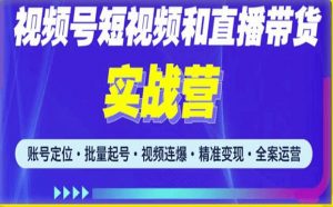 2023最新微信视频号引流和变现全套运营实战课程，小白也能玩转视频号短视频和直播运营-易得个人分享