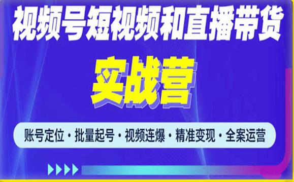 2023最新微信视频号引流和变现全套运营实战课程，小白也能玩转视频号短视频和直播运营-易得个人分享