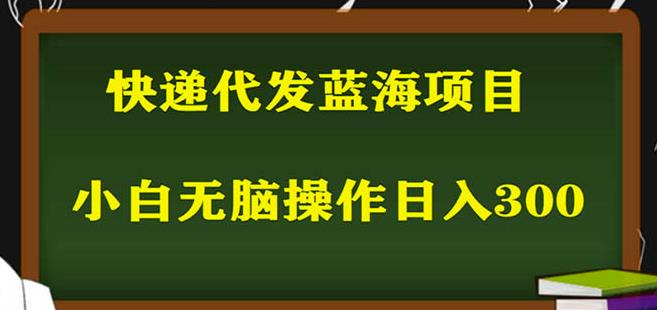 2023最新蓝海快递代发项目，小白零成本照抄也能日入300+-易得个人分享