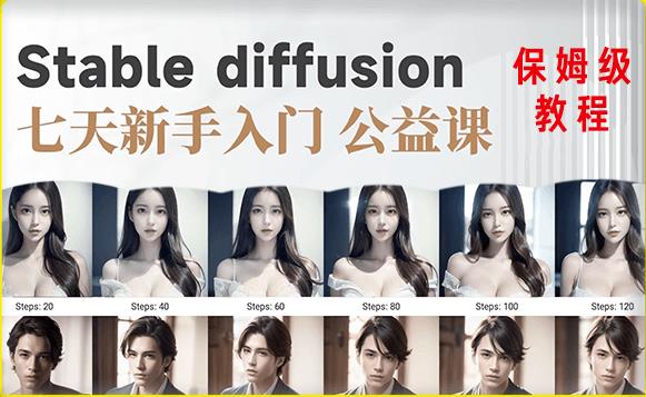 【AI训练营】全网第一个系统的stable diffusion基础课，新手入门必看-易得个人分享