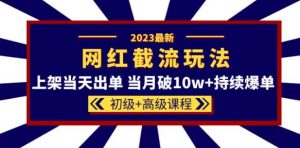 2023网红·同款截流玩法【初级+高级课程】上架当天出单当月破10w+持续爆单-易得个人分享