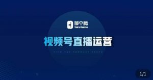 那个腾·视频号直播运营，​视频号直播推流逻辑/流量渠道解析/直播起号攻略/直播实操技巧-易得个人分享