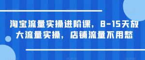 淘宝流量实操进阶课，8-15天放大流量实操，店铺流量不用愁-易得个人分享