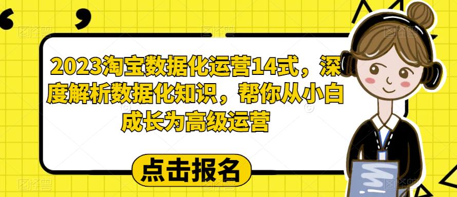 2023淘宝数据化运营14式，深度解析数据化知识，帮你从小白成长为高级运营-易得个人分享
