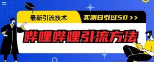 最新引流技术，哔哩哔哩引流方法，实测日引50人【揭秘】-易得个人分享