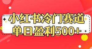 小红书冷门赛道，单日盈利500+【揭秘】-易得个人分享