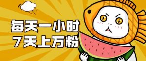 暴力涨粉项目：每天一小时，七天上万粉【揭秘】-易得个人分享