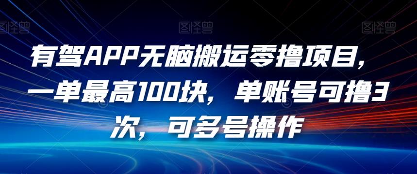 有驾APP无脑搬运零撸项目，一单最高100块，单账号可撸3次，可多号操作【揭秘】-易得个人分享