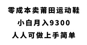 零成本卖莆田运动鞋,小白月入9300,人人可做上手简单【揭秘】-易得个人分享