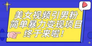 价值3980的男粉暴力引流变现项目，一部手机简单操作，新手小白轻松上手，每日收益500+【揭秘】-易得个人分享