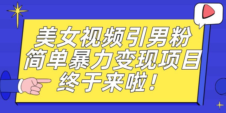 价值3980的男粉暴力引流变现项目，一部手机简单操作，新手小白轻松上手，每日收益500+【揭秘】-易得个人分享