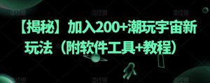 【揭秘】加入200+潮玩宇宙新玩法（附软件工具+教程）-易得个人分享