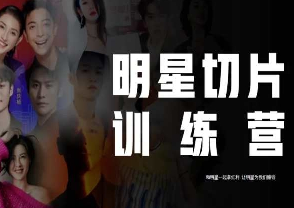 王子·明星切片线上训练营（2023），和明星一起拿红利，让明星为我们赚钱-易得个人分享