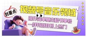 视频号音乐领域项目玩法，操作简单基本和书单号一样，特别容易上热门【揭秘】-易得个人分享