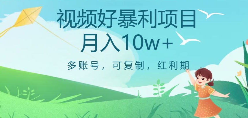 视频号暴利项目，多账号，可复制，红利期，月入10w+【揭秘】-易得个人分享