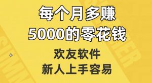欢友软件，新人上手容易，每个月多赚5000的零花钱【揭秘】-易得个人分享