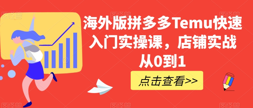 海外版拼多多Temu快速入门实操课，店铺实战从0到1-易得个人分享