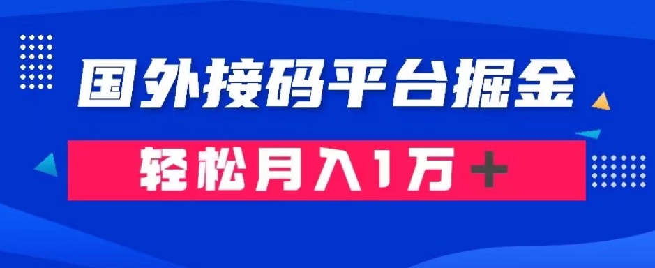 通过国外接码平台掘金：成本1.3，利润10＋，轻松月入1万＋【揭秘】-易得个人分享