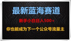 最新蓝海赛道，新手小白日入500+，你也能成为下一个公众号流量主【揭秘】-易得个人分享