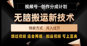 视频号无脑搬运新技术，破原创壕流量，独家方式，爆过视频，还会再爆【揭秘】-易得个人分享